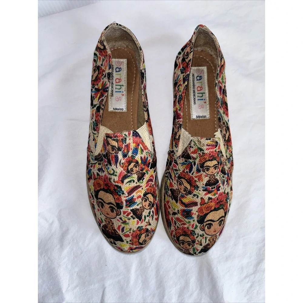 Sarahi's Artesianias Mexicanas Frida slip on‎ espadrilles Women's Size 9